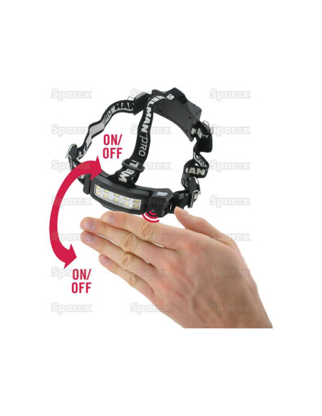 Linterna de cabeza recargable fina con detector de movimiento