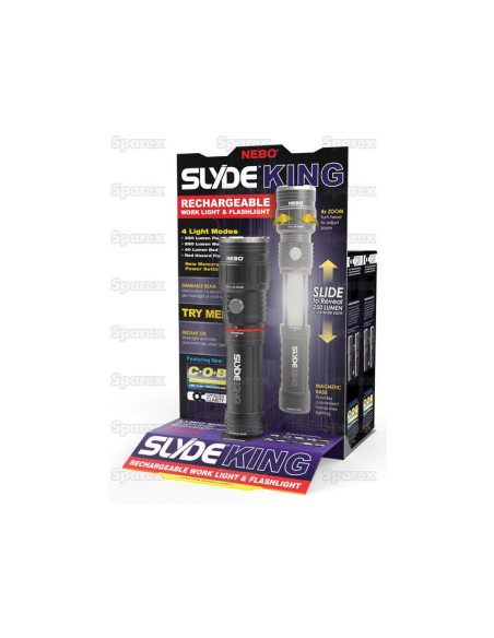 Linterna LED Nebo Slyde King recargable - 500 lúmenes