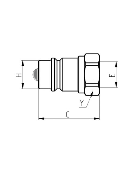 Sparex Acoplamientos Hidráulicos Enganche Rápido Macho 1/2'' Tamaño del cuerpo x 1/2'' BSP Rosca Hembra