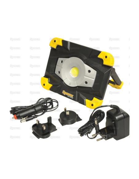 Luz Trabajo Taller LED Recargable con Cargador de Batería, 20W.