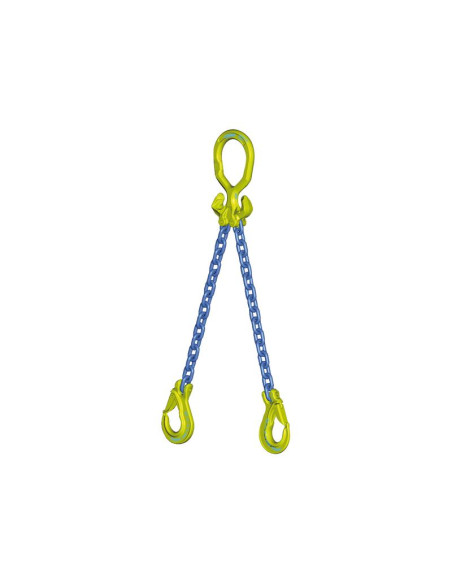 Gancho de seguridad de eslinga de cadena GrabiQ - Número de patas: 2, Longitud: 3M, SWL: 3.5T