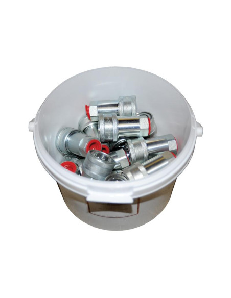 Sparex Flat Faced Hydraulic Coupling Hembra 1/2'' Tamaño del cuerpo x 1/2'' BSP Rosca Hembra (Large Bucket 20 pzas.)