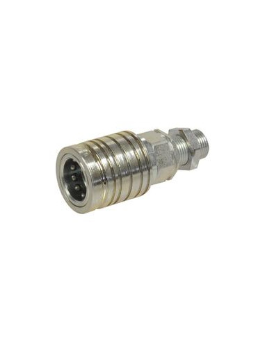 Sparex Flat Faced Hydraulic Coupling Hembra 1/2'' Tamaño del cuerpo x M22 x 1.50 métrica Pasamuros Macho