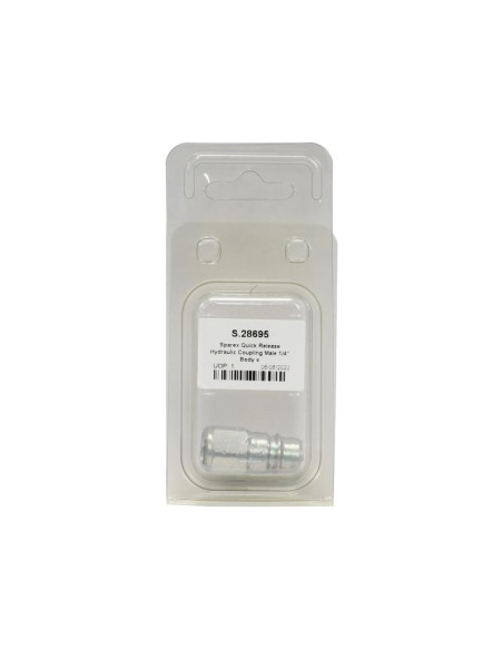 Sparex Flat Faced Hydraulic Coupling Macho 1/4'' Tamaño del cuerpo x 1/4'' BSP Rosca Hembra (Blister 2 pzas.)