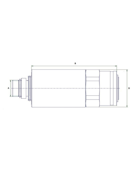 Stauff Flat Faced Hydraulic Coupling Hembra 1/2'' Tamaño del cuerpo x M22 x 1.50 métrica Macho