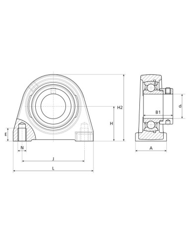 NTN SNR Rodamientos con Soportes de Dos...