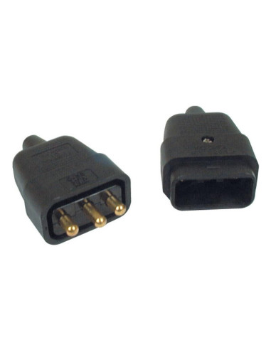 3 Pin Macho/Hembra Conexión, 10 Amperios