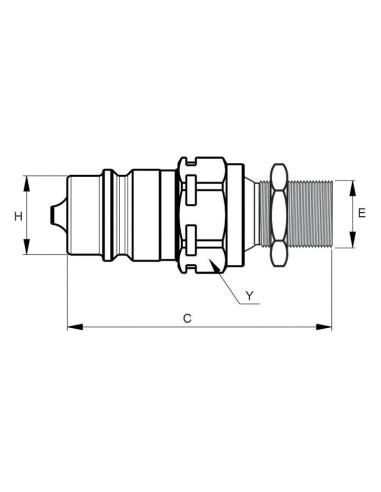 Stauff Flat Faced Hydraulic Coupling Macho...