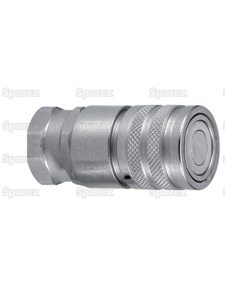Faster Acoplamiento Hidráulico Cara Plana Hembra 3/8'' Tamaño del cuerpo x 1/2'' BSP Rosca Hembra (Blister 1 pza.)