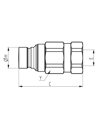 Faster Acoplamiento Hidráulico Cara Plana Macho...