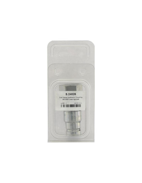 Sparex Acoplamiento Hidráulico Cara Plana Macho 3/8'' Tamaño del cuerpo x 3/8'' BSP Rosca Hembra (Blister 1 pza.)