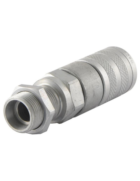 Stauff Acoplamiento Hidráulico Cara Plana Hembra 3/8'' Tamaño del cuerpo x M22 x 1.50 métrica Pasamuros Macho
