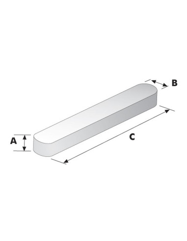 Chaveta Paralela, Dimensión: 5mm x 5mm x 25mm...