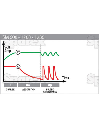 Cargador de batería - 12VV, 1.2 - 75Ah (Europeo...