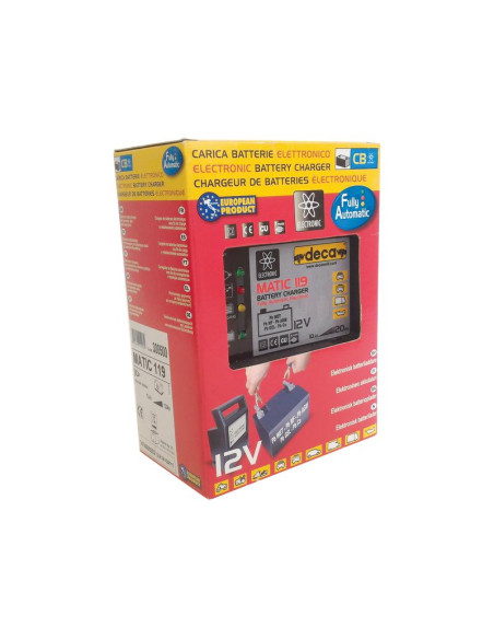 Cargador de batería - 12VV, 10 - 120Ah (Europeo Enchufe)