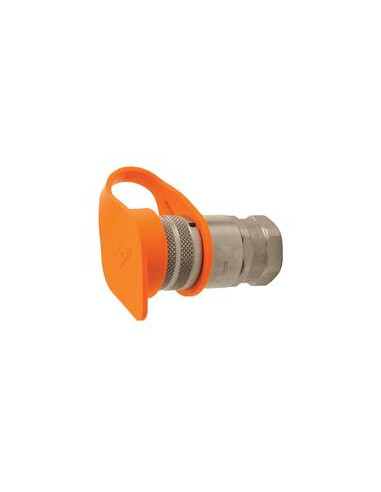 Faster Tapa Naranja PVC Se ajusta a 3/8'' Female Flat Face Coupling TMF38