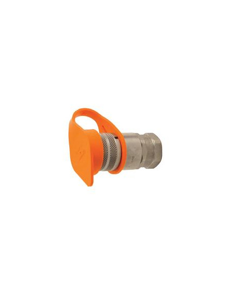 Faster Tapa Naranja PVC Se ajusta a 3/8'' Female Flat Face Coupling TMF38