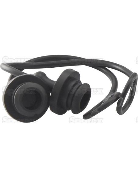 Faster Tapa Negro PVC Se ajusta a 1/2'' Female Coupling TM12LN (Blister 2 pzas.)