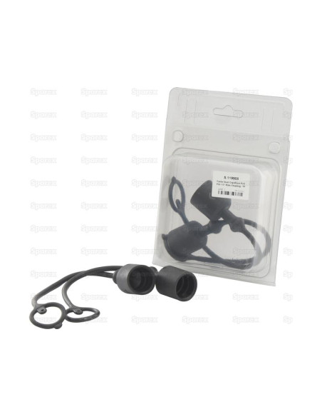 Faster Tapa Negro PVC Se ajusta a 1/2'' Male Coupling TF12N (Blister 2 pzas.)