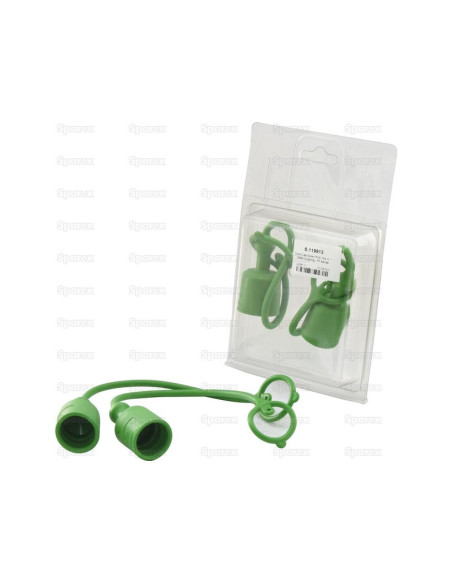 Faster Tapa Verde PVC Se ajusta a 1/2'' Male Coupling TF12V (Blister 2 pzas.)