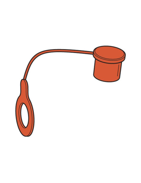 Sparex Tapa Rojo PVC Se ajusta a 1/2'' Male