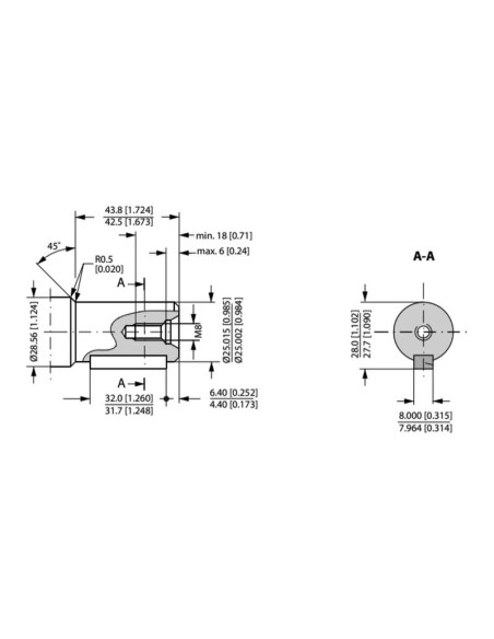 Danfoss Motor hidraúlico OMR315 315cc/rev con 25mm Cilíndrico eje