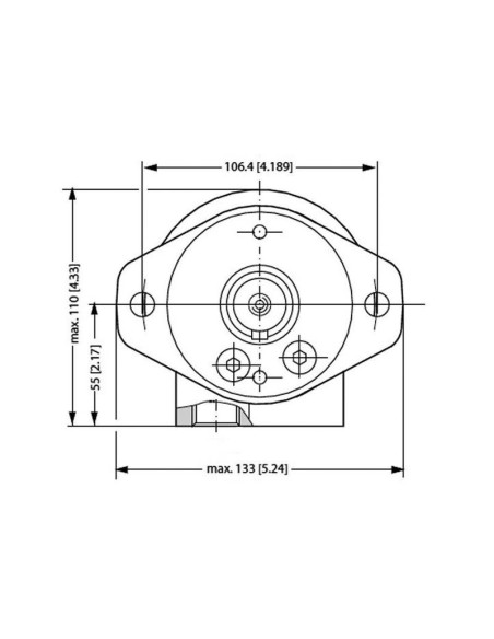 Danfoss Motor hidraúlico OMR50 50cc/rev con 25mm Cilíndrico eje