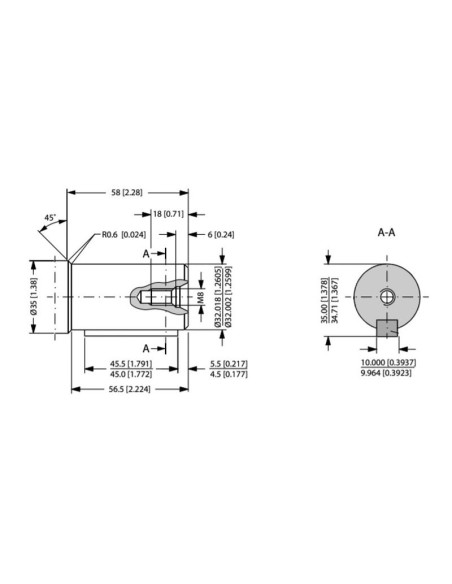 Danfoss Motor hidraúlico OMS100 100cc/rev con 32mm Cilíndrico eje