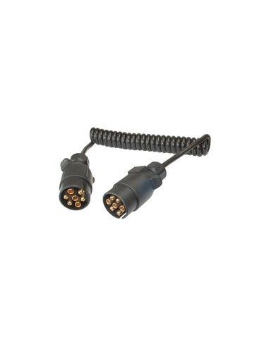 Cable de Extensión en Espiral 1.75M, 7 / 7 Clavijas, Macho/ Macho