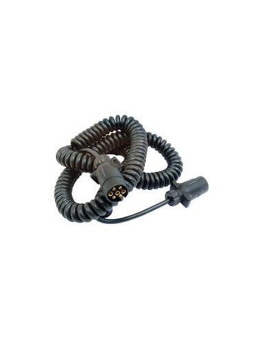 Cable de Extensión en Espiral 3.5M, 7 / 7 Clavijas, Macho/ Macho