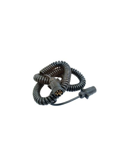 Cable de Extensión en Espiral 3.5M, 7 / 7 Clavijas, Macho/ Macho