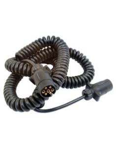 Cable de Extensión en Espiral 7M, 7 / 7 Clavijas, Macho/...