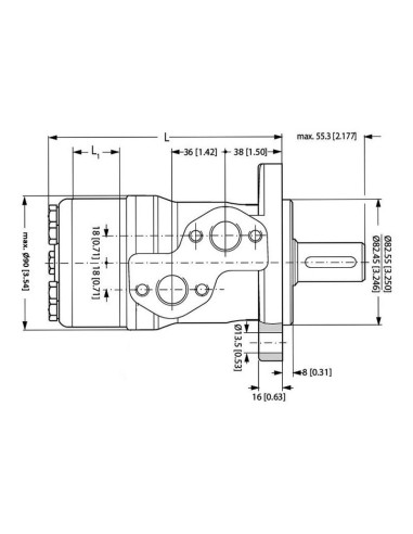 Trale Motor hidraúlico OMP315 315cc/rev con...
