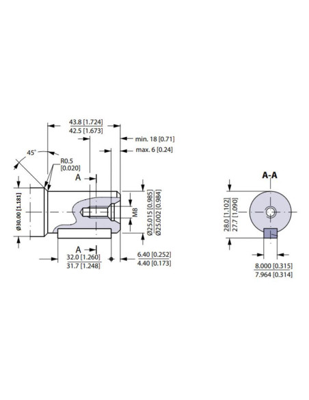 Trale Motor hidraúlico OMR250 250cc/rev con 25mm Cilíndrico eje