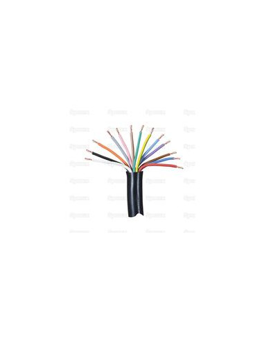 Cables Eléctricos - 13 Núcleo, 1.5mm² Sección, Negro (Longitud: 25M)