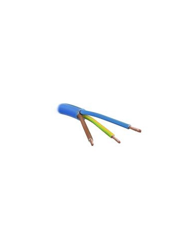 Cables Eléctricos - 3 Núcleo, 1.5mm² Sección, Azul (Longitud: 1M)
