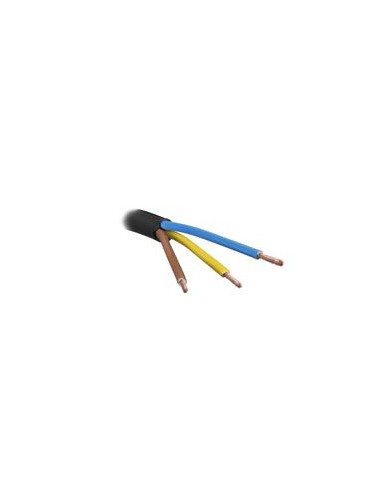 Cables Eléctricos - 3 Núcleo, 1.5mm² Sección, Negro (Longitud: 50M)