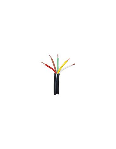 Cables Eléctricos - 5 Núcleo, 0.75mm² Sección, Negro (Longitud: 50M)