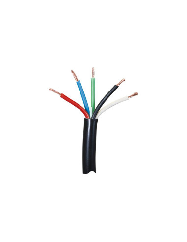 Cables Eléctricos - 5 Núcleo, 1.5mm² Sección, Negro (Longitud: 5M), (Blister)