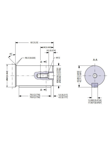 Trale Motor hidraúlico OMT250 250cc/rev con 40mm Cilíndrico eje
