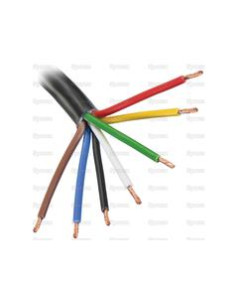 Cables Eléctricos - 7 Núcleo, 1.5mm² Sección, Negro...