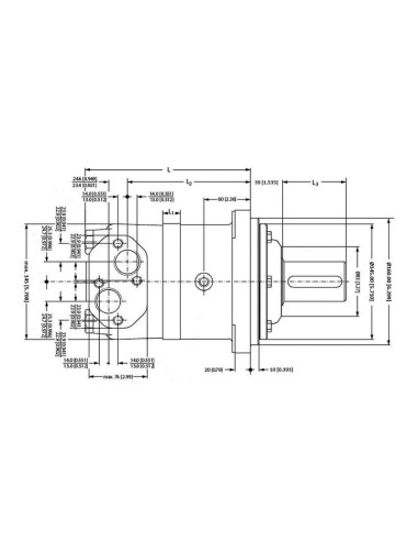 Trale Motor hidraúlico OMV800 800cc/rev con...