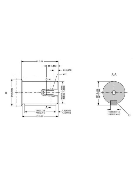 Trale Motor hidraúlico OMV800 800cc/rev con 50mm Cilíndrico eje