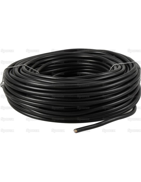 Cables Eléctricos - 7 Núcleo, 1mm² Sección, Negro (Longitud: 50M)