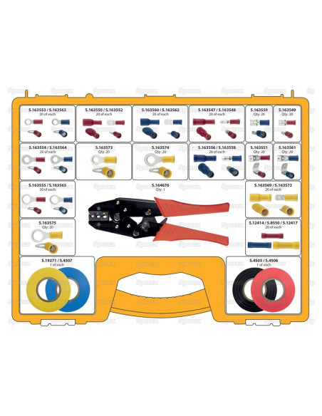 Caja Surtido 525 pzas. Terminales Faston y Alicate