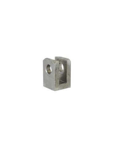 WELD ON PIVOT Bore 20mm, height 60mm, width 40mm and outer fork, fork, inside 20mm, measure center hole to the bottom edge 40mm