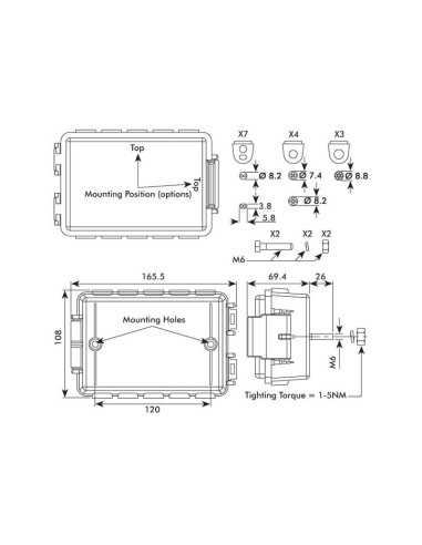 Cajas Conexion - Plástico - 10 Terminales