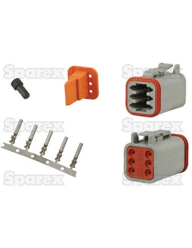 Conector de 6 pin (Bolsa 1 pza.)
