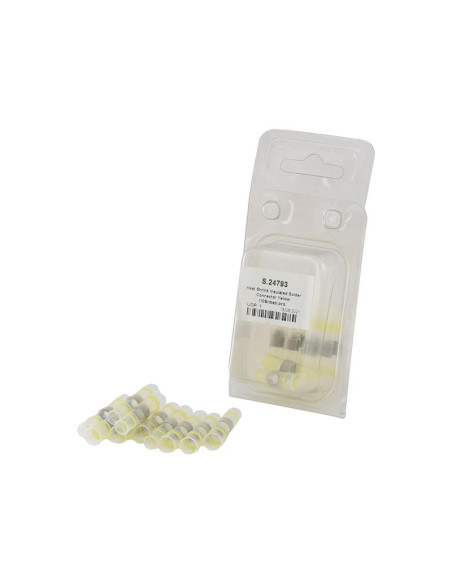 Conector de soldadura aislado termorretráctil Amarillo (10 pzas. Blister)