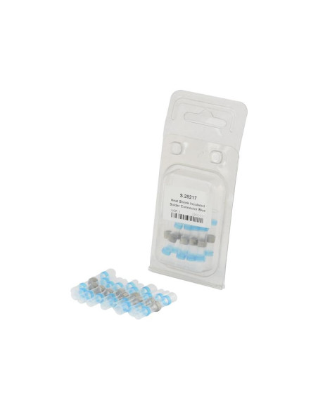 Conector de soldadura aislado termorretráctil Azul (10 pzas. Blister)